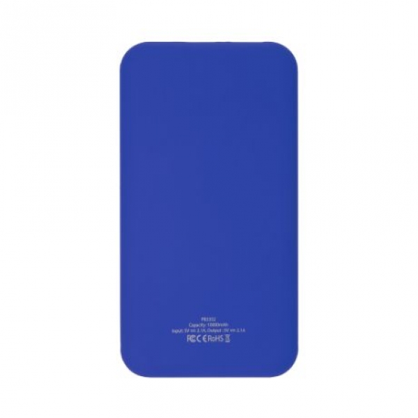 Robbie Powerbank zweifarbig mit 10000 mAh. LED-Ladeanzeige. DC5V/2,1A Output